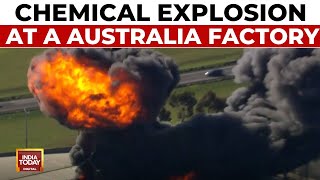 Australia Factory Fire Chemical Explosion Sparks Large Fire At A Factory In Melbourne [upl. by Whyte]