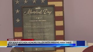 Joy Soup Kitchen holding Missing Man Table for fallen military members [upl. by Kirshbaum]