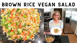 Brown Rice Vegan Salad  Vegan  Easy [upl. by Teddi]