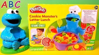 Play Doh Chef Cookie Monster Letter Lunch toy Learn ABC alphabets the FUN way [upl. by Dulcie]