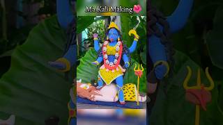 Small Ma Kali Murti Making With Clay 💙🌺 kali puja diwali 🌺trending shorts craft short mahakali [upl. by Araet]