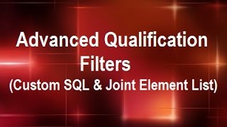 MicroStrategy  Advanced Qualification Filters Custom SQL amp Joint Element List  by MicroRooster [upl. by Nosauq572]