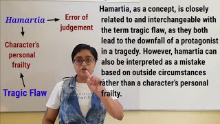 Hamartia a literary device  with notes amp examples in hindi amp english tragic flaw  hubris [upl. by Ellenyl]