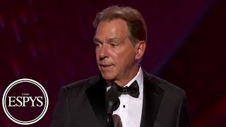 Nick Saban emphasizes compassion amp teamwork after winning Icon Award  2024 ESPYS [upl. by Yerrok]