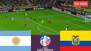 🔴Argentina vs Ecuador EN VIVO⚽ Copa América 2024 Partido EN VIVO  Videojuegos simulación [upl. by Irotal]