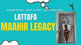 Lattafa Maahir Legacy  Unboxing and first impression [upl. by Nylaj]