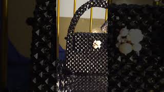 Customized handmade black hexagonal Crystal bag bead handmade handmadegifts giftideas luxurybag [upl. by Stiles637]