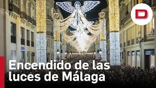 La Navidad en Málaga comienza con el encendido de las luces navideñas [upl. by Merrielle]