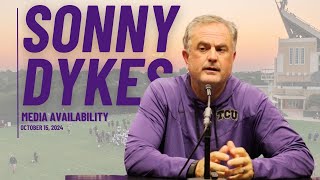 TCU vs Utah Game Week  Sonny Dykes Media Availability  October 15 2024 [upl. by Mulac]