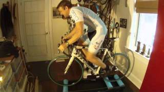 Aggressive riding on Tacx Galaxia rollers [upl. by Milburt]