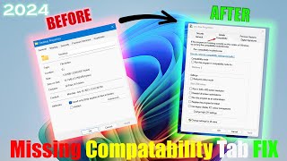 Fix Missing Compatibility Tab 100 working in Windows 11 2024 – Easy Tutorial [upl. by Jamaal]