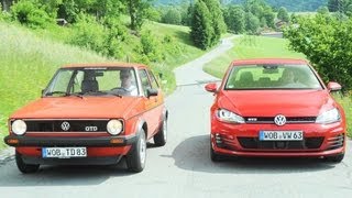 VW Golf GTD  Golf 1 gegen Golf 7 GTD [upl. by Adnahsal691]