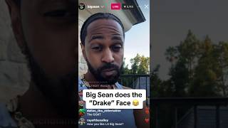 Big Sean does the Drake face 😂  IG LIVE 82924 bigsean drake shorts [upl. by Launamme358]