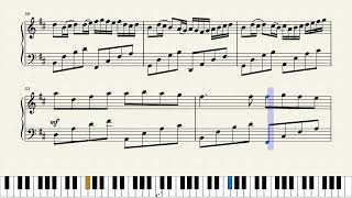 Canon in D  Pachelbel PIANO SHEET [upl. by Ahsiatal87]