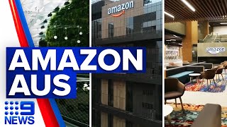 Work underway for Amazon HQ in Melbourne  9 News Australia [upl. by Aneral]