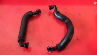 BMW Crankcase Ventilation Hose Replacement Part 1 [upl. by Tarton833]