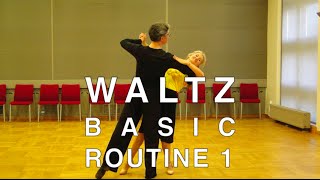 How to Dance Waltz  Basic Routine 1 [upl. by Dena]