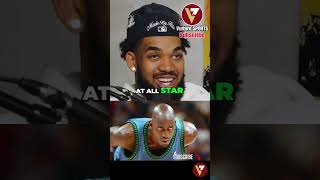 Karl Anthony Towns on KEVIN GARNETT 😂 nba basketball sports [upl. by Ettennad437]