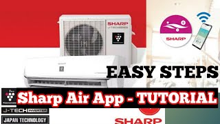 Sharp Air APP  Tutorial Easy steps JTech Inverter [upl. by Caril]