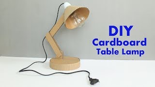 How to Make a Cardboard Table Lamp at Home  DIY Table Lamp [upl. by Singband]