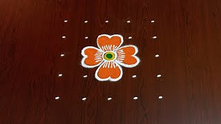 5×5dots easy rangolidaily mugguluthipkyanchifestival rangolitraditional rangoliRang kaa Rangoli [upl. by Shah780]