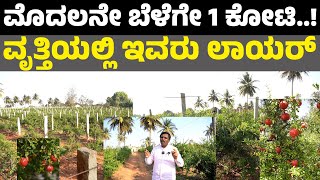 Fruits farming Kannada Agriculture pomegranate farmer I ಮೊದಲನೇ ಬೆಳೆಗೇ 1 ಕೋಟಿ I Farming in Karnataka [upl. by Nahsyar133]