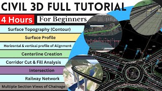 Complete Civil 3D tutorial with LIVE Project  Full Course on CIVIL 3D for Beginners [upl. by Edualcnaej362]