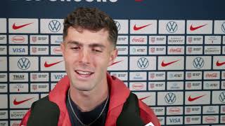 USMNT FORWARD amp MAN OF THE MATCH CHRISTIAN PULISIC talks after beating Jamaica [upl. by Caassi100]