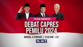 NOBAR DEBAT CAPRES TERAKHIR di TRANS7 Minggu 4 Februari 2024 Pukul 1900 WIB [upl. by Lesya32]