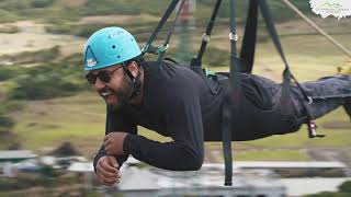 Zipline Thrill at La Vallée Des Couleurs [upl. by Taddeusz]