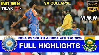 India vs South Africa 4th T20 Highlights  India vs South Africa  IND vs SA 4th T20 Highlights 2024 [upl. by Hurwitz]