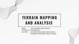 TERRAIN MAPPING AND ANALYSIS [upl. by Sherris]