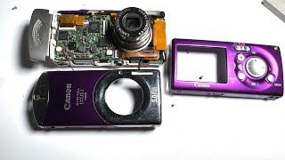 Canon Digital IXUS i Zoom Digital Camera Disassembly [upl. by Atnohsal]