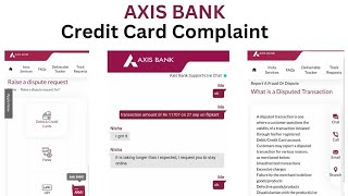 Raise Dispute in Axis Bank Credit Card l Online Complain For No Cashback Credited [upl. by Ralyt614]