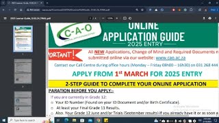 CAO Application for 2025 Entry Open  Apply Now [upl. by Orme]