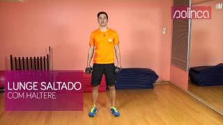 Lunge saltado com halteres  SOLINCA FITNESS CHANNEL [upl. by Radburn]