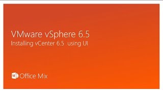 Install vCenter 65 VCSA UI [upl. by Rosalee]