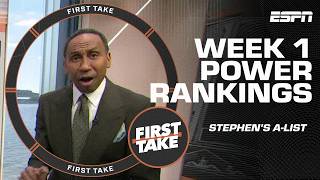 Shannon Sharpe REMIXES Stephens Alist of Week 1 power rankings  grades it an A 👏  First Take [upl. by Belter]