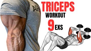 9 BEST TRICEPS EXERCISES AT GYM TO GET BIGGER TRICEPS FASTER [upl. by Rania]