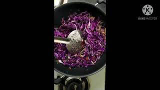 Aksharas Cuisine  Purple Cabbage masala  Indole3carbinol rich vegetable [upl. by Adnamor]