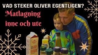 4e amp 5e december vlogg  Oliver hjälper till med matlagning grillar i snön och bakar lussekatter [upl. by Yelwah]