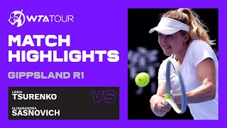 L Tsurenko vs A Sasnovich  2021 Gippsland Trophy First Round  WTA Highlights [upl. by Atcliffe]