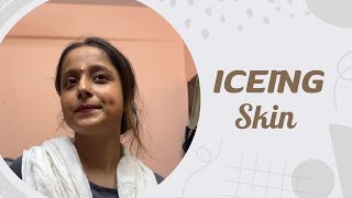 Iceing skin for pimple itna bada pimple aya ice se skin hydrated rheti hai [upl. by Aicirtap768]