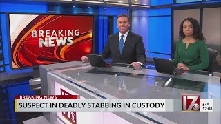 Suspect in deadly stabbing in custody [upl. by Tuhn]