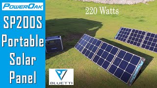 Bluetti SP200S Portable Folding Solar Panel free 220w mobile energy electric charge while camping [upl. by Paton]