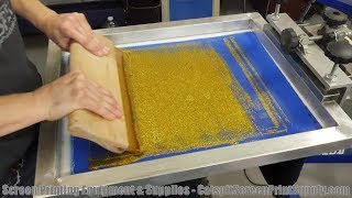 How To Expose A 24 Mesh Count Screen For Screenprinting Plastisol Glitter Inks [upl. by Iolenta508]