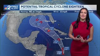 Tracking Potential Tropical Cyclone 18 in the Caribbean expected to move into Gulf [upl. by Sharon743]