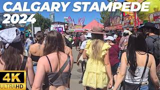 Calgary Stampede 2024 4K Walking Tour [upl. by Deming]