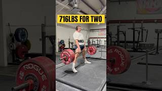 716LBS FOR TWO REPS ON DEADLIFT powerlifting strong deadlift [upl. by Gussie]