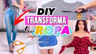 TRANSFORMA TU ROPA VIEJA A NUEVA SIN GASTAR thrift flip DIY ROPA TUMBLR FACIL ♥ Jimena Aguilar [upl. by Luisa]